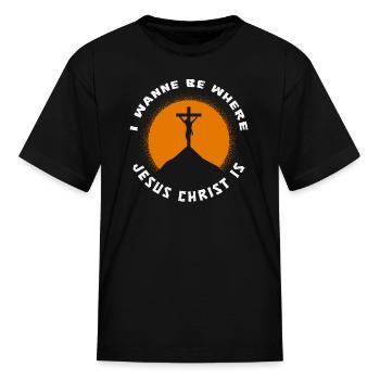 Christian Christianity Cross - Kid's T-Shirt - black - Front