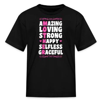 Mothers Day Definition Of Mother - Kid's T-Shirt - black - Front