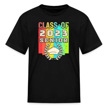 Class of 2023 Senior 23 Shirt High School - Kid's T-Shirt - black - Front