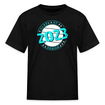 Class of 2023 Senior 23 Shirt High School - Kid's T-Shirt - black - Front