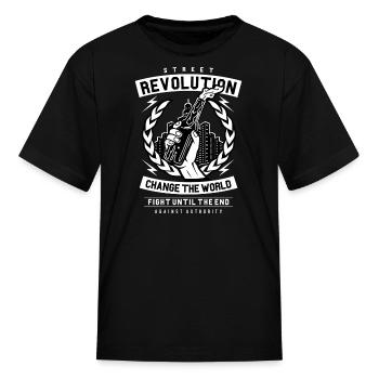 Street revolution - Kid's T-Shirt - black - Front