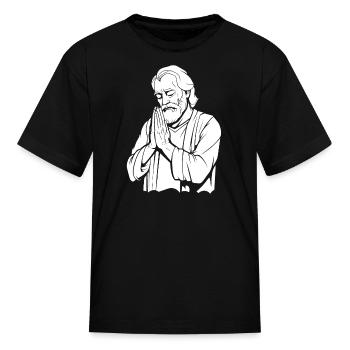 Christian Christianity Praying - Kid's T-Shirt - black - Front