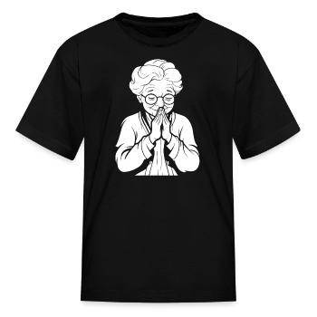 Christian Christianity Praying - Kid's T-Shirt - black - Front