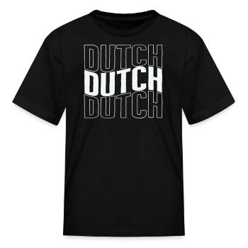 Netherland Shirt, Dutch Tee, Netherland Patriotic - Kid's T-Shirt - black - Front
