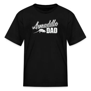 Armadillos Dad Mammal USA - Kid's T-Shirt - black - Front