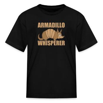 Armadillo Whisperer Mammal Desert - Kid's T-Shirt - black - Front