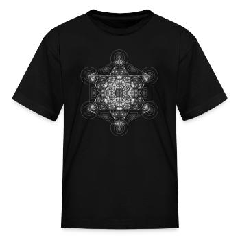 Fractal Metatron s Cube - Kid's T-Shirt - black - Front
