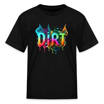 Dirt Logo 4 - Kid's T-Shirt - black - Front