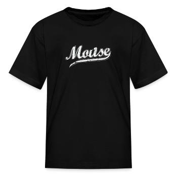 Mouse Rodent Cheese Mammal - Kid's T-Shirt - black - Front