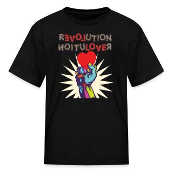 LOVE REVOLUTION - Kid's T-Shirt - black - Front