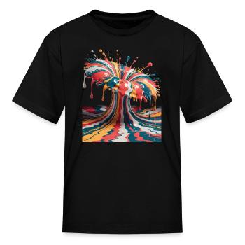 Rainbow Color Explosion - Kid's T-Shirt - black - Front