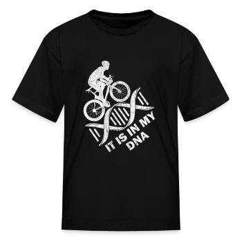 bike cycling cycling bike cycling bike cyclist - Kid's T-Shirt - black - Front