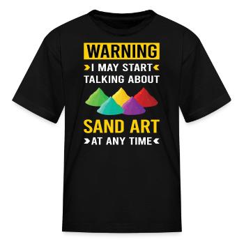 Warning Sand Art - Kid's T-Shirt - black - Front