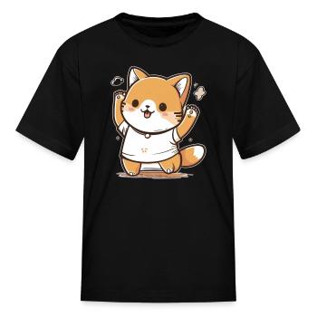 Kawaii character - Kid's T-Shirt - black - Front