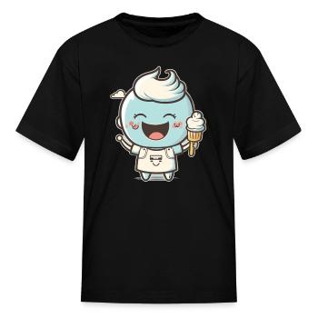Kawaii character - Kid's T-Shirt - black - Front