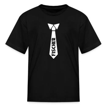 Tie Fischer Family Surname Wedding - Kid's T-Shirt - black - Front
