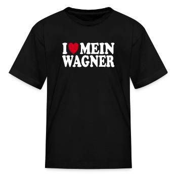 I Love Mein Wagner Surname Family - Kid's T-Shirt - black - Front