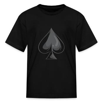 Black Ace of Spades Poker - Kid's T-Shirt - black - Front