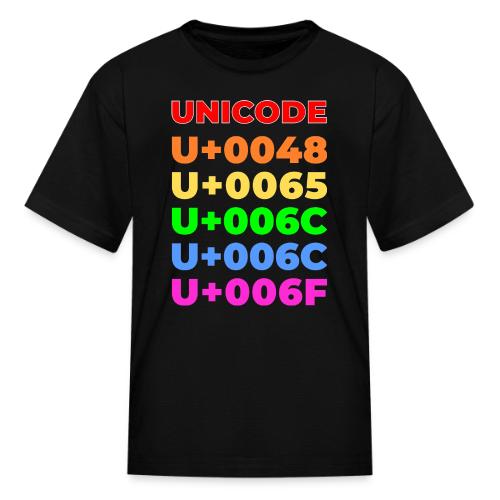Hello, in unicode - Kid's T-Shirt