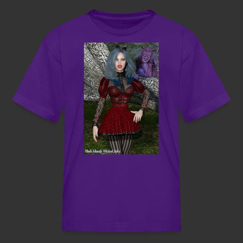 Alicia Abyss with Cheshire Cat Closeup Poster - Kid's T-Shirt