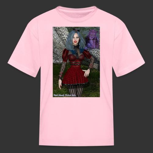 Alicia Abyss with Cheshire Cat Closeup Poster - Kid's T-Shirt