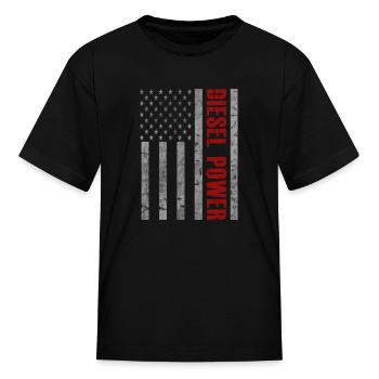 Tee shirt Drapeau Diesel Power Vintage Brothers Mechani - T-shirt Enfant - noir - Devant