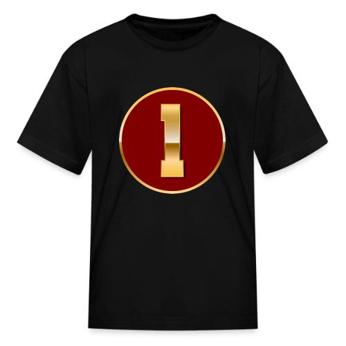 Number 1 in Gold Varsity Font - Kid's T-Shirt
