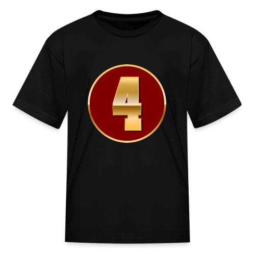 Number 4 in Gold Varsity Font - Kid's T-Shirt