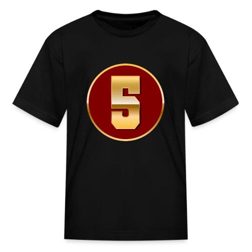 Number 5 in Gold Varsity Font - Kid's T-Shirt