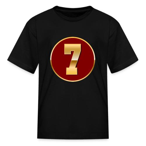 Number 7 in Gold Varsity Font - Kid's T-Shirt