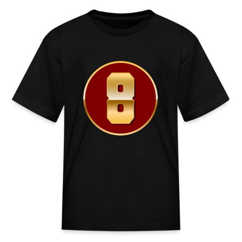 Number 8 in Gold Varsity Font - Kid's T-Shirt