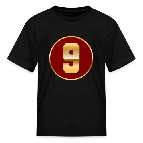 Number 9 in Gold Varsity Font - Kid's T-Shirt