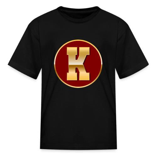 Letter K – Capital Varsity Alphabet Monogram - Kid's T-Shirt