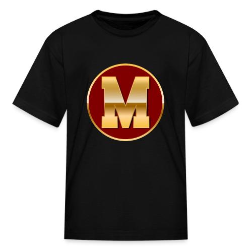 Letter M – Capital Varsity Alphabet Monogram - Kid's T-Shirt
