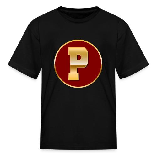 Letter P – Capital Varsity Alphabet Monogram - Kid's T-Shirt