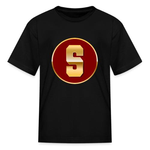 Letter S – Capital Varsity Alphabet Monogram - Kid's T-Shirt