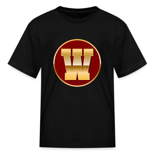 Letter W – Capital Varsity Alphabet Monogram - Kid's T-Shirt