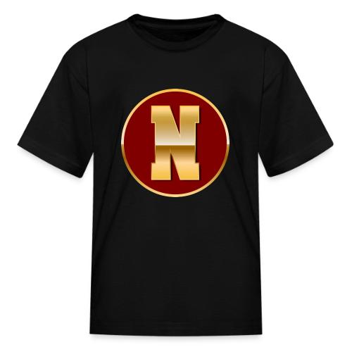 Letter N – Capital Varsity Alphabet Monogram - Kid's T-Shirt
