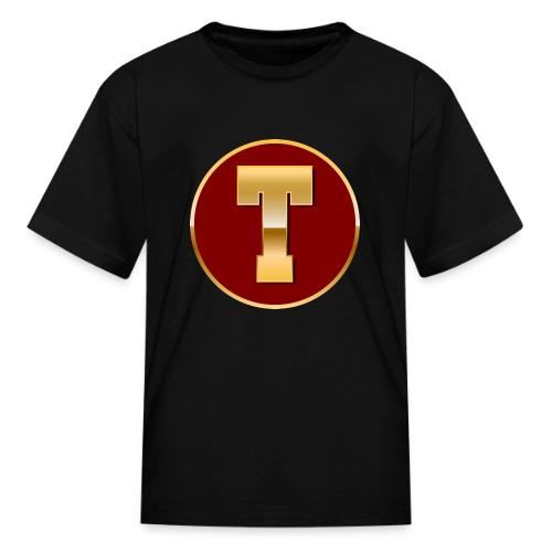 Letter T – Capital Varsity Alphabet Monogram - Kid's T-Shirt