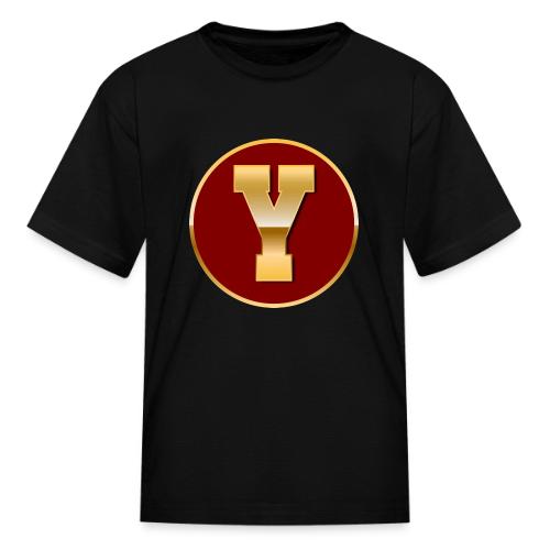 Letter Y – Capital Varsity Alphabet Monogram - Kid's T-Shirt
