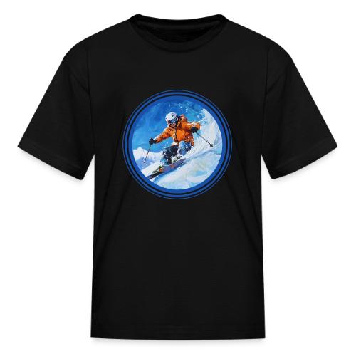 Skiing: On the Edge - Kid's T-Shirt