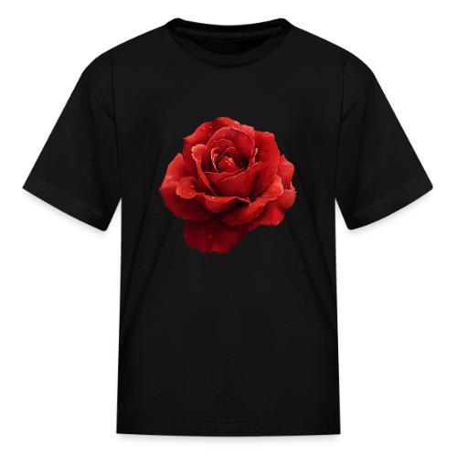 Rose: Crimson Dew Bloom - Kid's T-Shirt