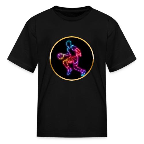Basketball: Neon Dribble Pulse - Kid's T-Shirt