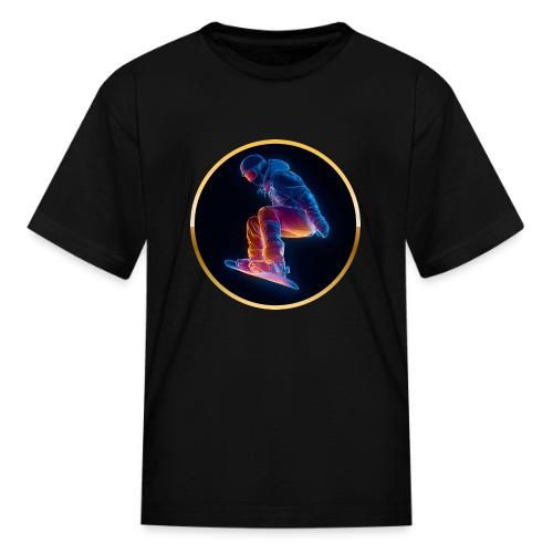 Snowboarding: Arctic Neon Leap - Kid's T-Shirt