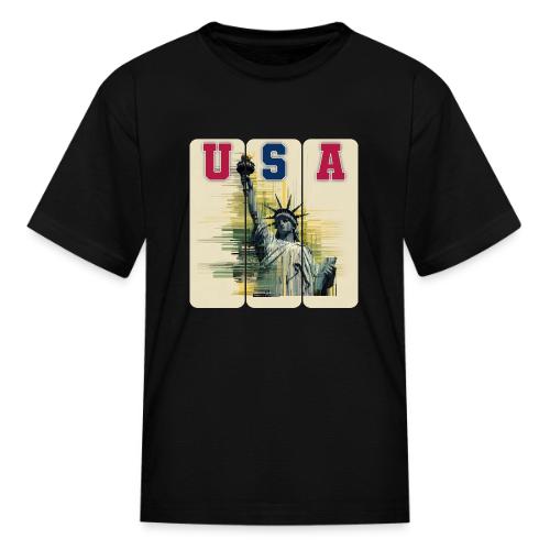 Art illustration of the Statue of Liberty - Kid's T-Shirt