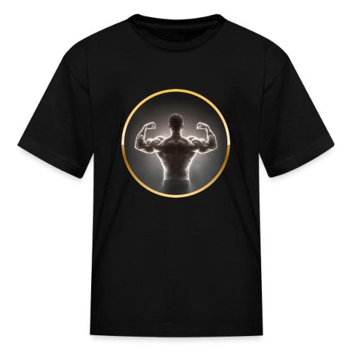 Bodybuilding: Neon Strength Frame - Kid's T-Shirt