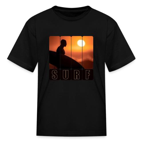 Surfing: Sunset Surf Panels - Kid's T-Shirt