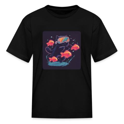 Cyber Cat Splash - Kid's T-Shirt