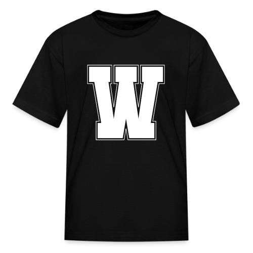 White Letter W – Varsity Alphabet Monogram - Kid's T-Shirt