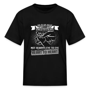 Maman et fils toujours à cœur - T-shirt Enfant - noir - Devant